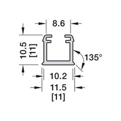 Thanh dẫn đèn lắp âm 1101 Hafele dài 3 mét 833.72.898