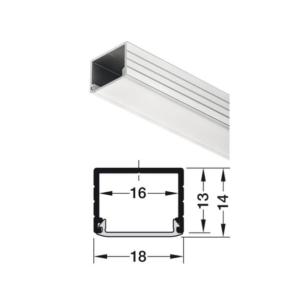 Thanh dẫn đèn Hafele Loox dành cho lắp nổi 2,5 mét 833.72.982