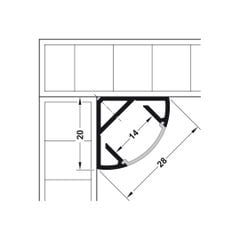 Thanh dẫn đèn gắn góc Hafele Loox 833.72.987