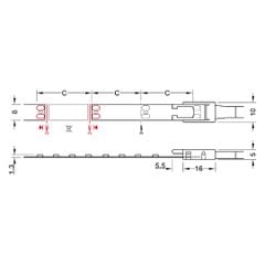 Đèn led dây Loox5 LED 3148 24V 4000K 9.5W/m 160LEDs/m Hafele 833.76.257