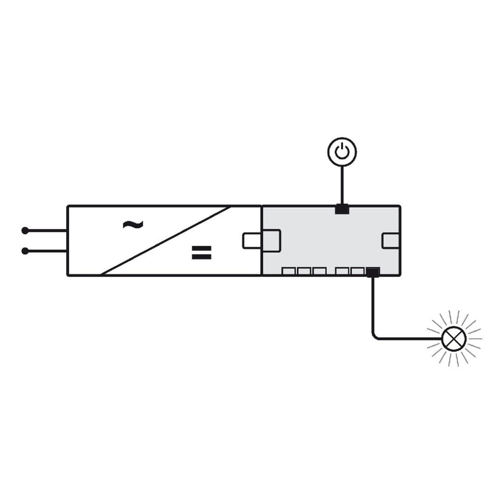 Bộ chia công tắc hộp với hộp 6 cổng ra Hafele Loox5 833.77.833
