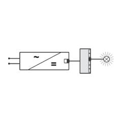 Bộ chia 6 cổng ra không có công tắc Hafele Loox5 833.77.839