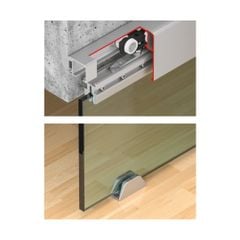 Bộ phụ kiện cửa trượt SLIDO CLASSIC 120-L Giảm chấn và tự đóng một bên Hafele 941.25.015