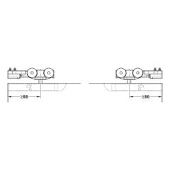 Bộ phụ kiện cửa trượt SLIDO CLASSIC 120-I ( không giảm chấn ) Hafele 941.25.044