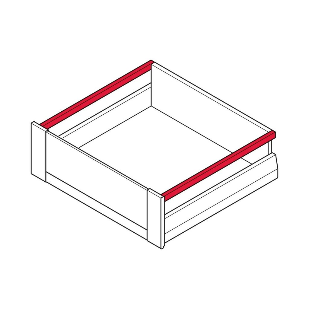 Thanh nâng cấp chữ nhật, cho hộc kéo âm chiều cao 92 và 115 mm (Màu trắng) 513.71.785
