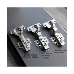 Bản lề giảm chấn DIY Hafele Inox 316 -  trùm nữa 334.01.051