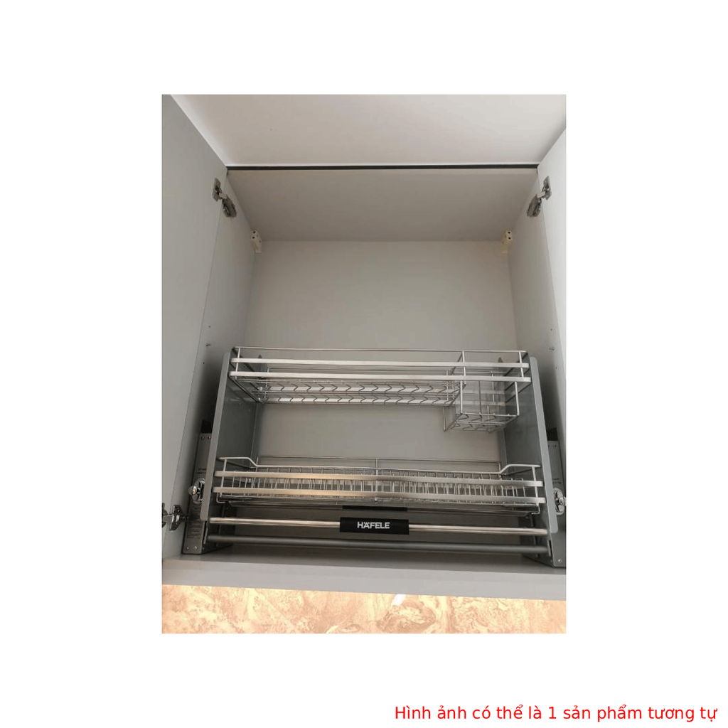 Giá bát nâng hạ Hafele kèm ống đựng đũa 900mm 504.76.143