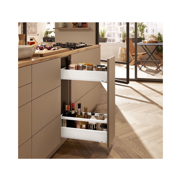 Bộ ray hộp Blum SPACE TWIN MERIVOBOX R1-R2 màu trắng 470M50B0STW 1460410