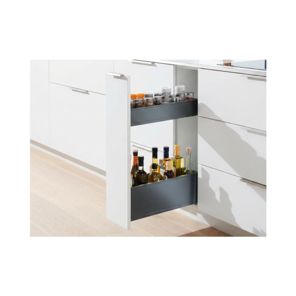 Bộ ray hộp Blum SPACE TWIN LEGRABOX màu xám đậm 770X50S0STW 7915624