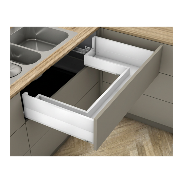 Bộ thành hộp cho ngăn kéo dưới chậu rửa Blum MERIVOBOX R3, màu trắng 470M5002SSP-01 2313540