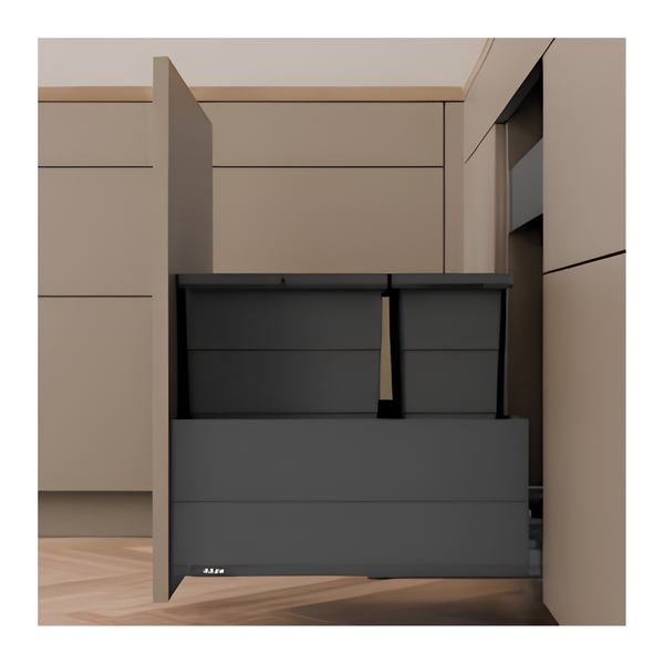 Ray hộp Blum MERIVOBOX chiều cao E với thành nâng cấp, màu xám đậm 470M5002SFA-02 2541643