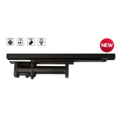 Cùi chỏ hơi lắp âm Hafele 40-60kg không dừng, màu đen, chống cháy 931.30.139