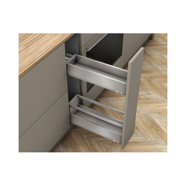 Bộ ray hộp Blum SPACE TWIN MERIVOBOX R1-R2 màu xám nhạt 470M50B0STW 8117030