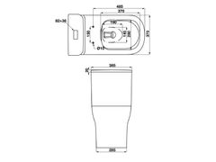 Bồn cầu một khối Kobe II 720x385x730 Hafele 588.79.417