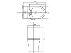 Bồn cầu một khối Hafele 720x385x715mm 588.82.438