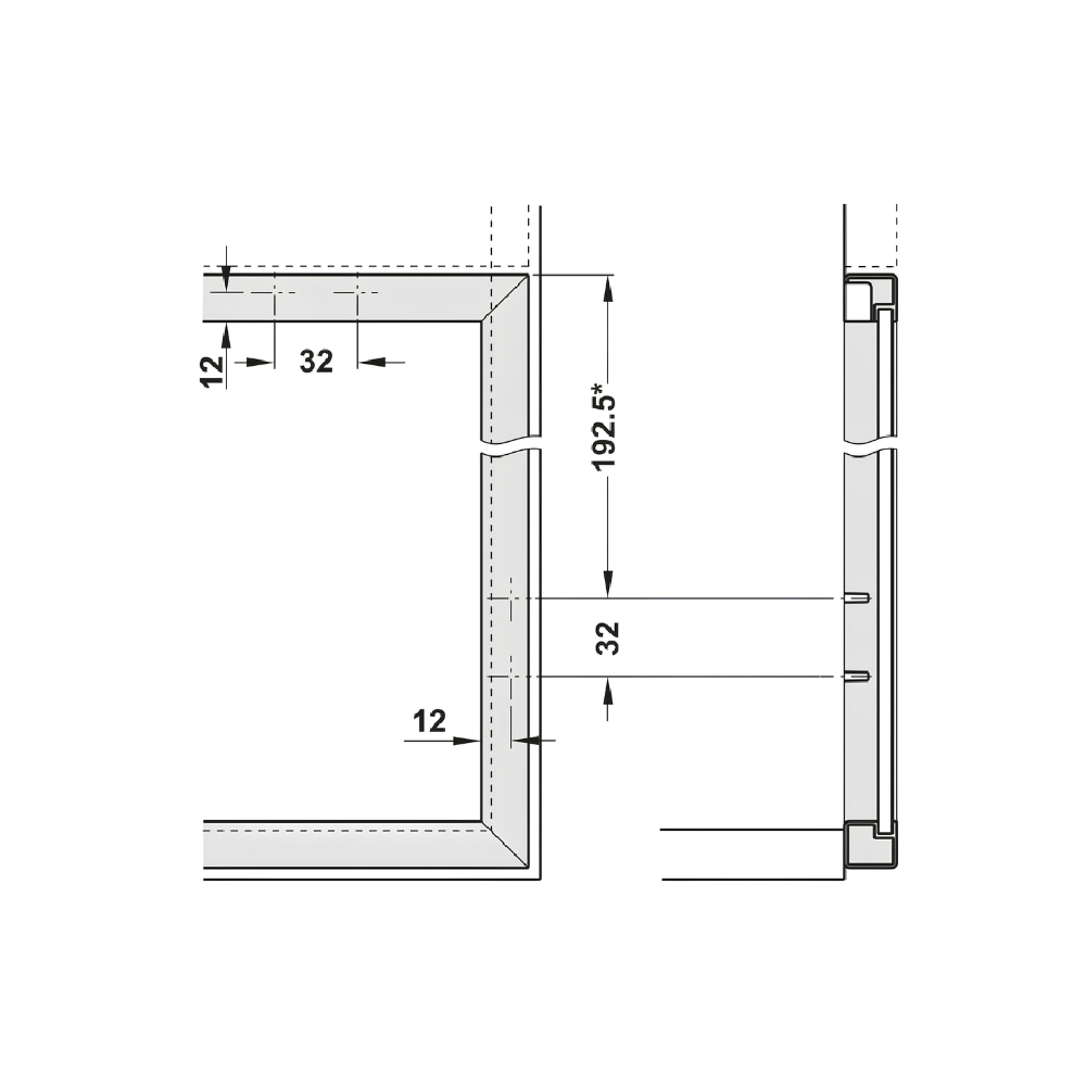 Bản lề âm cho cửa gỗ Hafele trùm ngoài 329.17.600