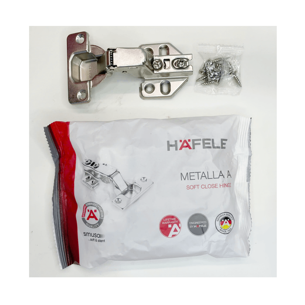 Bản lề giảm chấn DIY Hafele - Lọt lòng - Đế lắp trượt 493.03.025