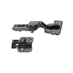 Bản lề Lắp trùm ngoài, dùng cho Hafele Slido F-Park71 16B/25B, độ dày cánh cửa 16-19mm, màu đen 408.00.412
