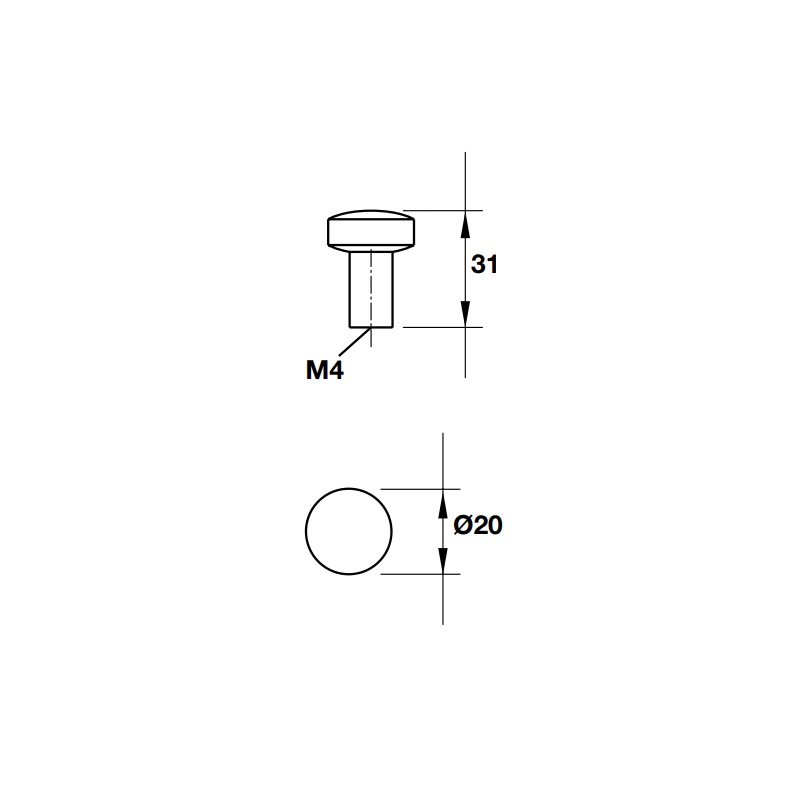 Tay nắm tủ tròn Hafele Mạ crom bóng 110.35.271