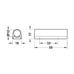 Đế công tắt Hafele màu đen 833.89.332