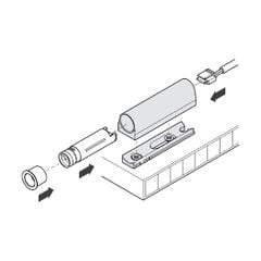 Đế công tắt Hafele màu trắng 833.89.330