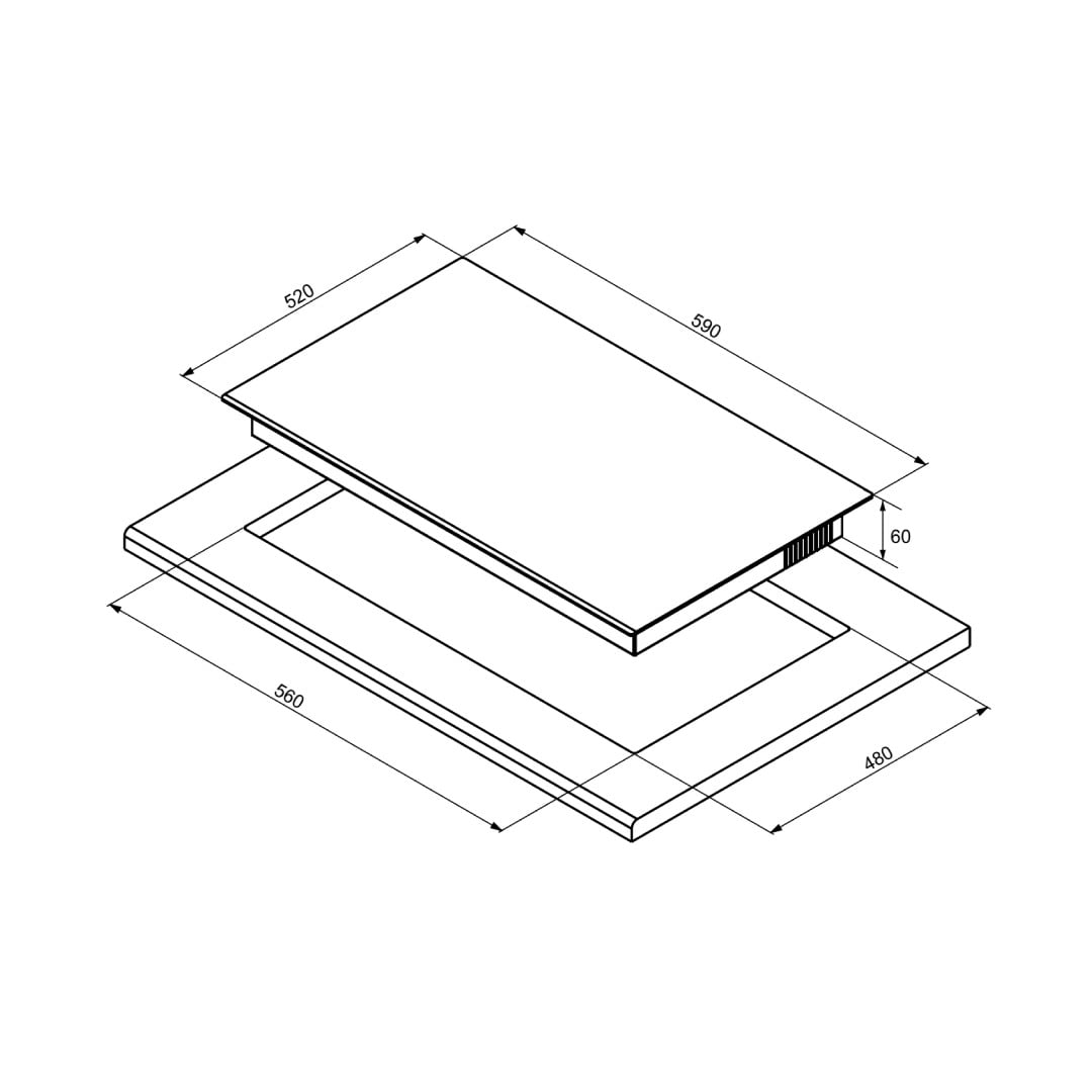 Bếp từ Hafele 3 vùng nấu HC-I60371B 536.61.718
