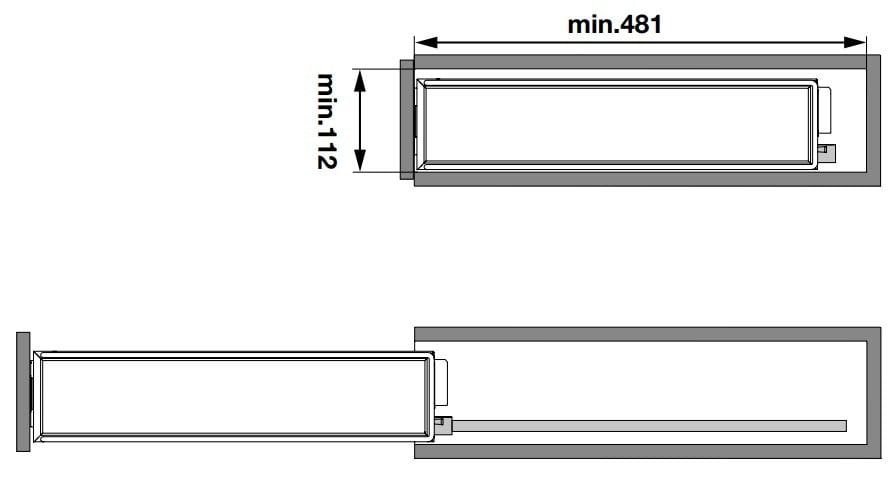 Kệ gia vị chai lọ Kessebohmer màu Crom 150mm 545.61.028