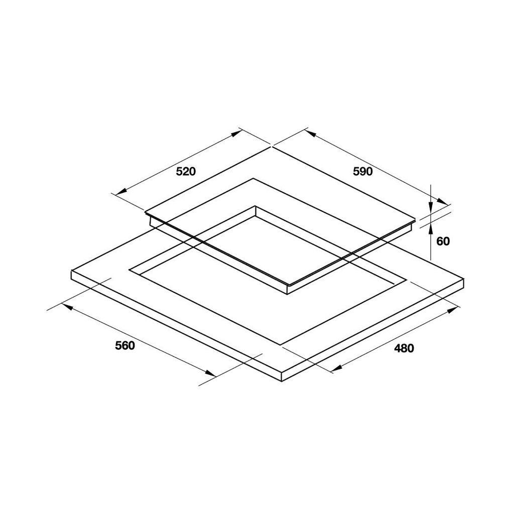 Bếp từ Hafele 3 vùng nấu HC-I6031B 536.61.911