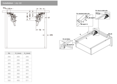 Ray âm nhấn mở Hafele 270mm 433.32.170