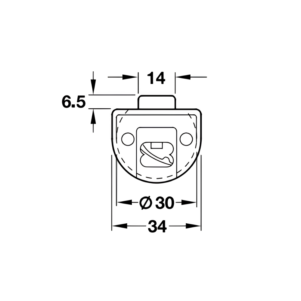 Bánh xe dẫn hướng SLIDO F-line12 30B Hafele 402.21.200