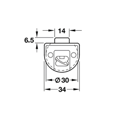 Bánh xe dẫn hướng SLIDO F-line12 30B Hafele 402.21.200