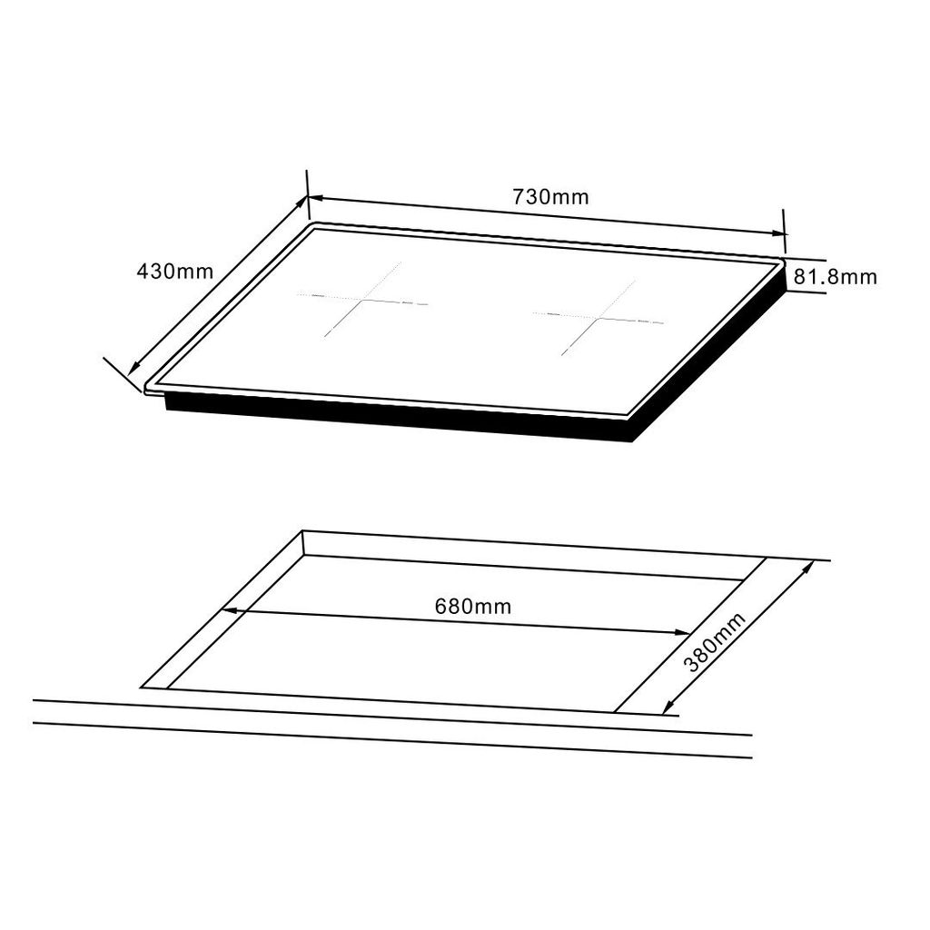 Bếp từ 2 vùng nấu Hafele HC-I3732KB 536.61.906