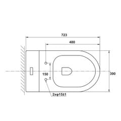 Bồn cầu một khối Hafele kích thước 720x385x715mm 588.82.438