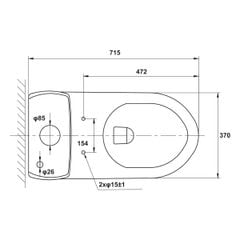Bồn cầu một khối Hafele kích thước 708x370x711mm 588.82.439