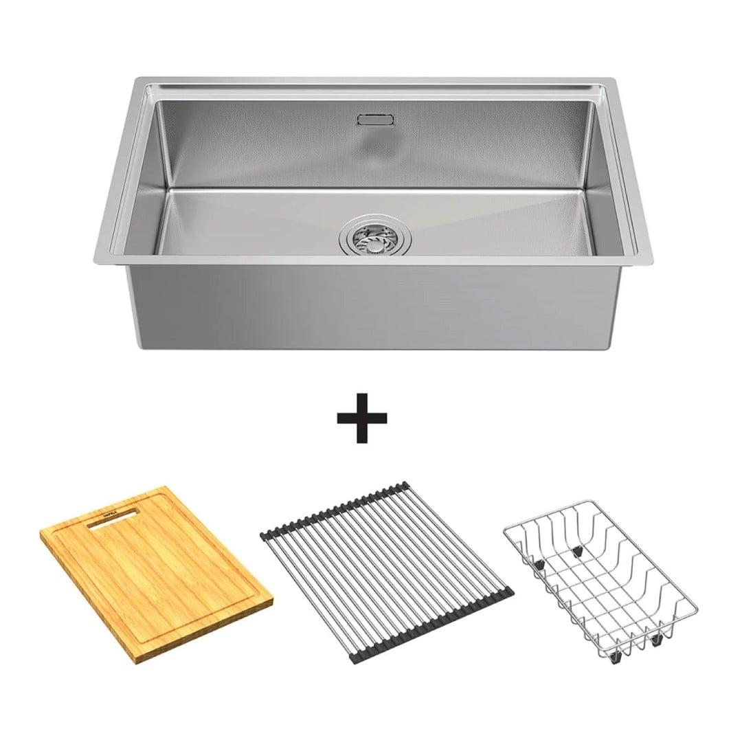 Chậu Inox Hafele 760mm HS24-SSN1S-7644 567.24.467