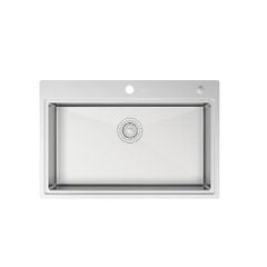 Chậu Inox Hafele 760mm HS24-SSN1S-7650 567.20.627