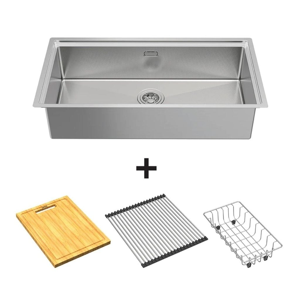 Chậu Inox Hafele 860mm HS24-SSN1S-8644 567.24.477