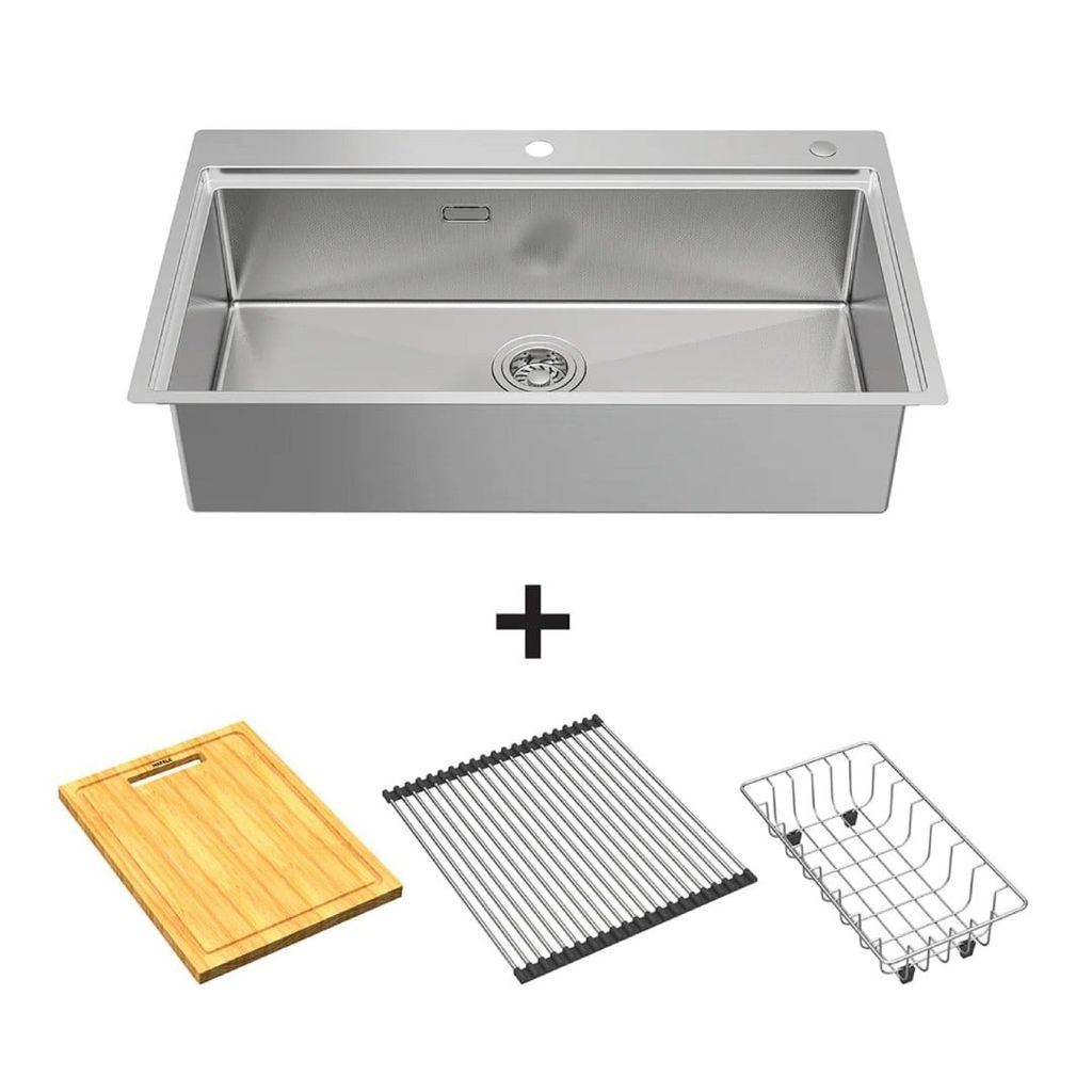 Chậu Inox Hafele 860mm HS24-SSN1S-8650 567.20.637