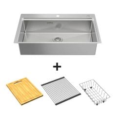 Chậu Inox Hafele 860mm HS24-SSN1S-8650 567.20.637