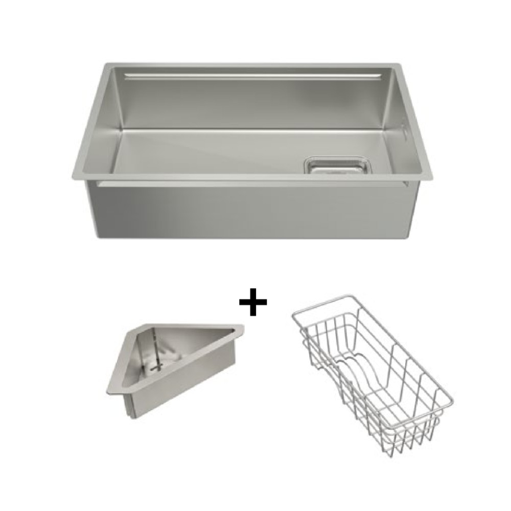 Chậu inox Hafele 760mm HS26-SSN1S-7644 567.24.400