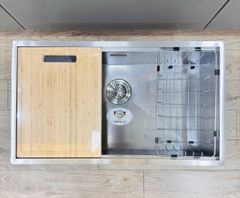 Chậu Inox Hafele 760mm HS24-SSN1S-7644 567.24.467