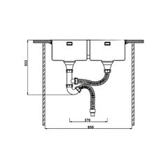 Chậu inox Hafele 750mm HS22-SSN2S90P 567.94.000