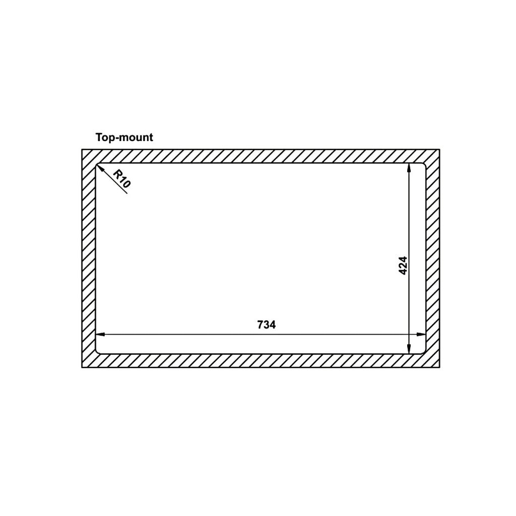 Chậu inox Hafele 750mm HS22-SSN2S90P 567.94.000