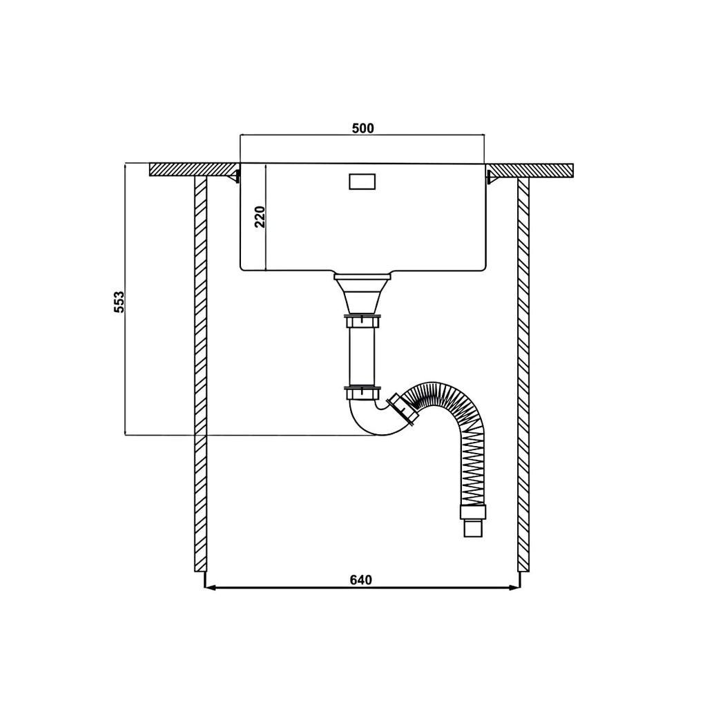 Chậu inox Hafele 540mm HS21-SSN1S60P 567.94.070