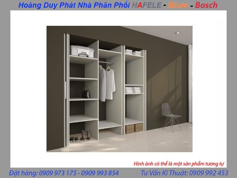 Cửa trượt xoay bằng gỗ cao 1851 – 2300 mm Hafele 408.30.590