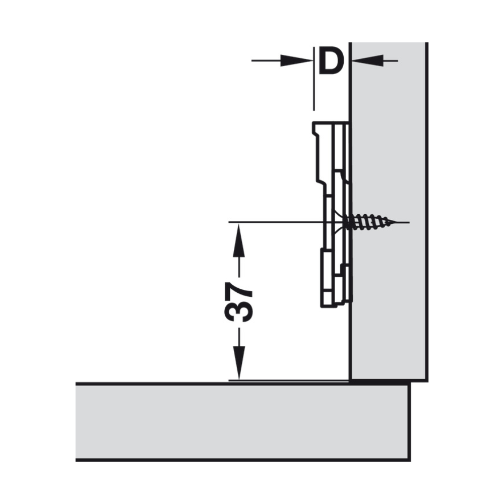 Đế bản lề Hafele 4 lỗ vít 334.90.006