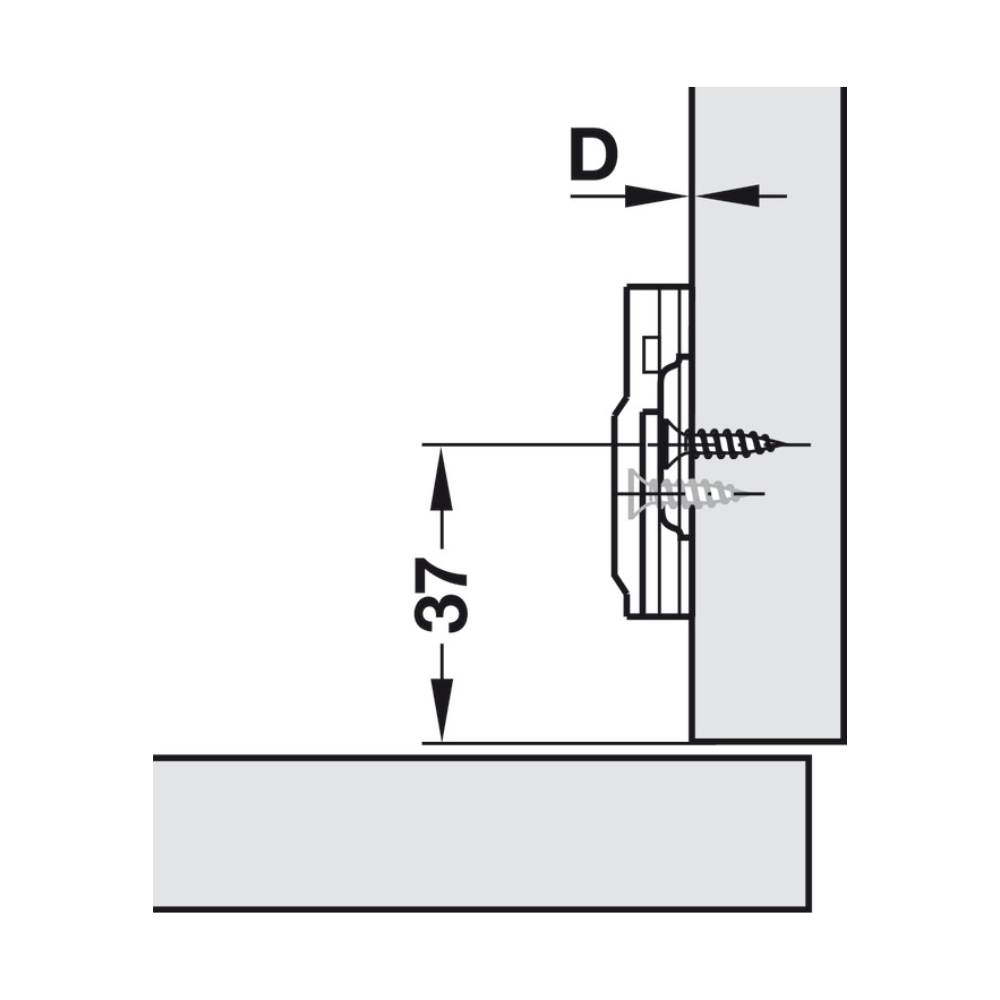 Đế bản lề Hafele 4 lỗ vít 334.90.006