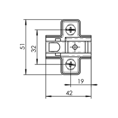 Đế bản lề Hafele 4 lỗ vít 334.90.006