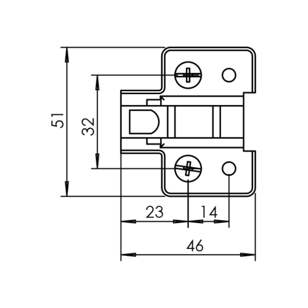 Đế bản lề Hafele 4 lỗ vít 334.90.006