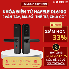 Khoá vân tay Hafele DL6100 912.20.582 (mã số, thẻ từ, chìa cơ, vân tay, kết nối App)